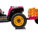 Elektrický traktor s vlečkou BBH-030 na diaľkové ovládanie 2,4G ružové